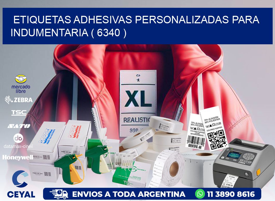 ETIQUETAS ADHESIVAS PERSONALIZADAS PARA INDUMENTARIA ( 6340 )