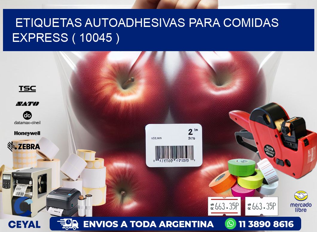 ETIQUETAS AUTOADHESIVAS PARA COMIDAS EXPRESS ( 10045 )