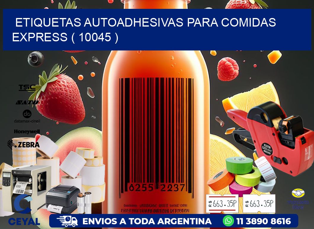 ETIQUETAS AUTOADHESIVAS PARA COMIDAS EXPRESS ( 10045 )