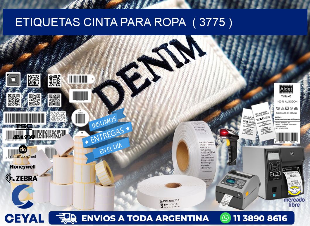 ETIQUETAS CINTA PARA ROPA  ( 3775 )