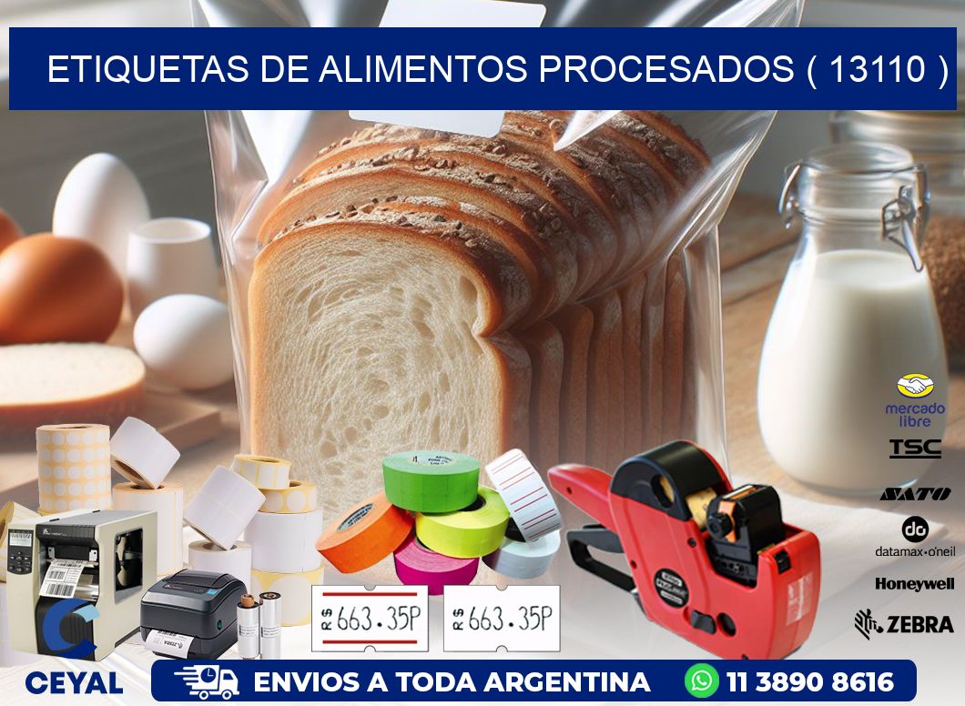 ETIQUETAS DE ALIMENTOS PROCESADOS ( 13110 )