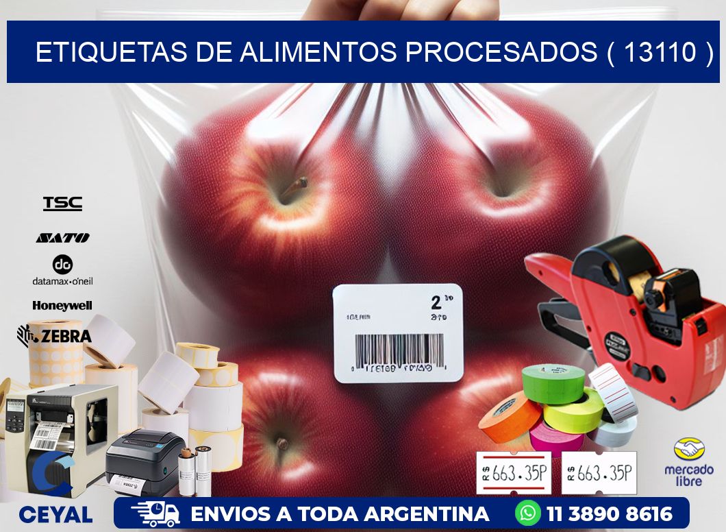 ETIQUETAS DE ALIMENTOS PROCESADOS ( 13110 )