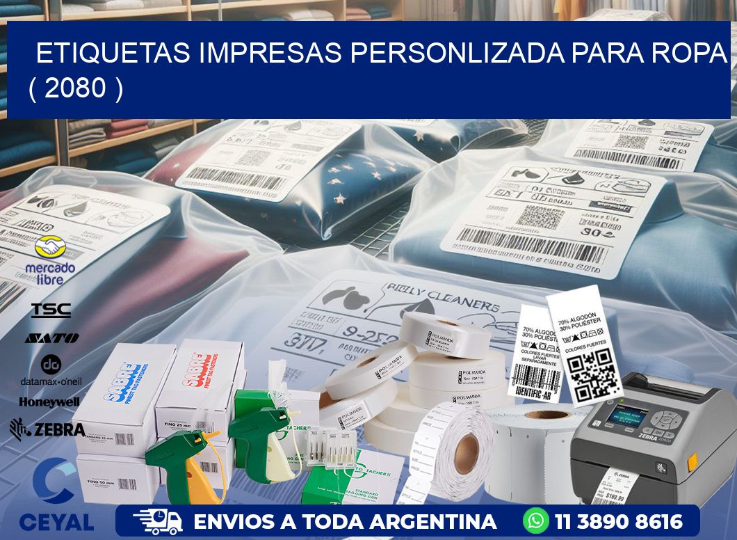 ETIQUETAS IMPRESAS PERSONLIZADA PARA ROPA ( 2080 )
