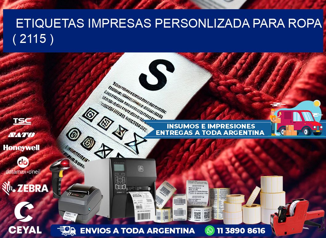 ETIQUETAS IMPRESAS PERSONLIZADA PARA ROPA ( 2115 )