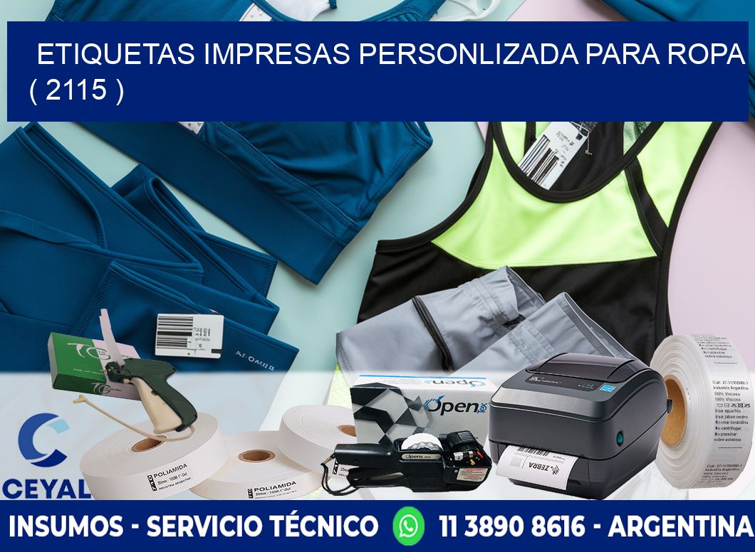 ETIQUETAS IMPRESAS PERSONLIZADA PARA ROPA ( 2115 )