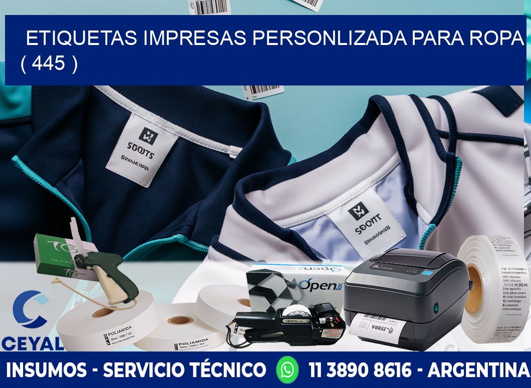 ETIQUETAS IMPRESAS PERSONLIZADA PARA ROPA ( 445 )