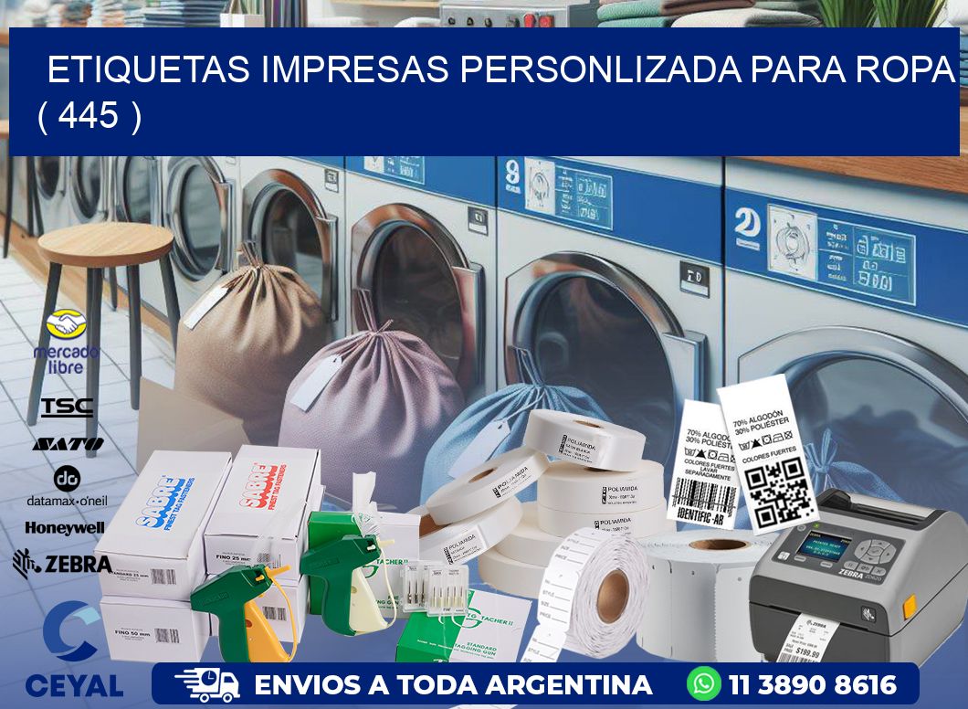ETIQUETAS IMPRESAS PERSONLIZADA PARA ROPA ( 445 )