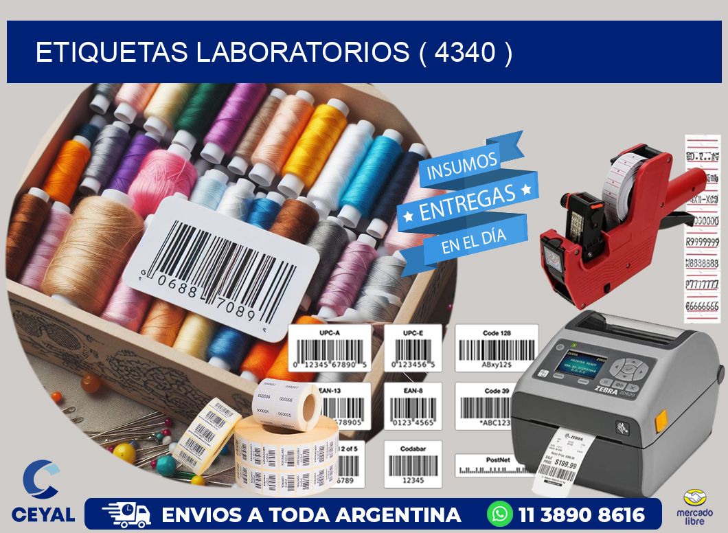 ETIQUETAS LABORATORIOS ( 4340 )