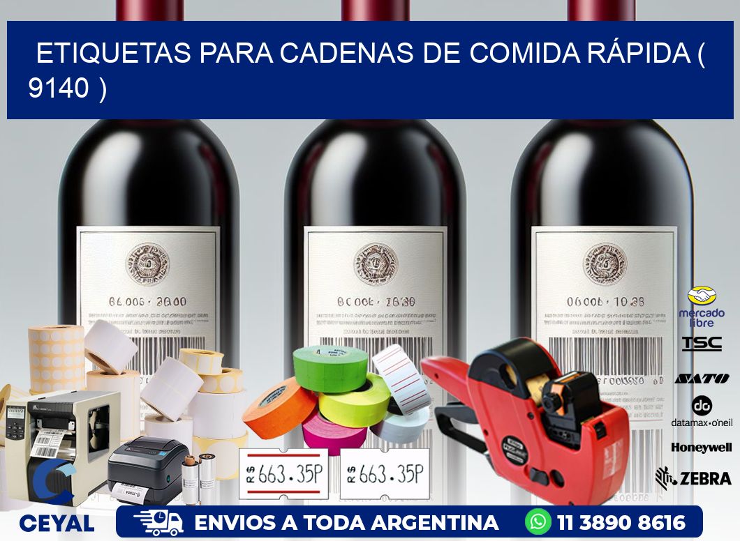 ETIQUETAS PARA CADENAS DE COMIDA RÁPIDA ( 9140 )