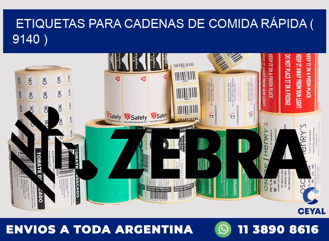 ETIQUETAS PARA CADENAS DE COMIDA RÁPIDA ( 9140 )