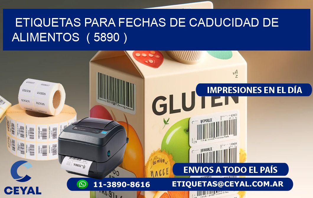 ETIQUETAS PARA FECHAS DE CADUCIDAD DE ALIMENTOS  ( 5890 )