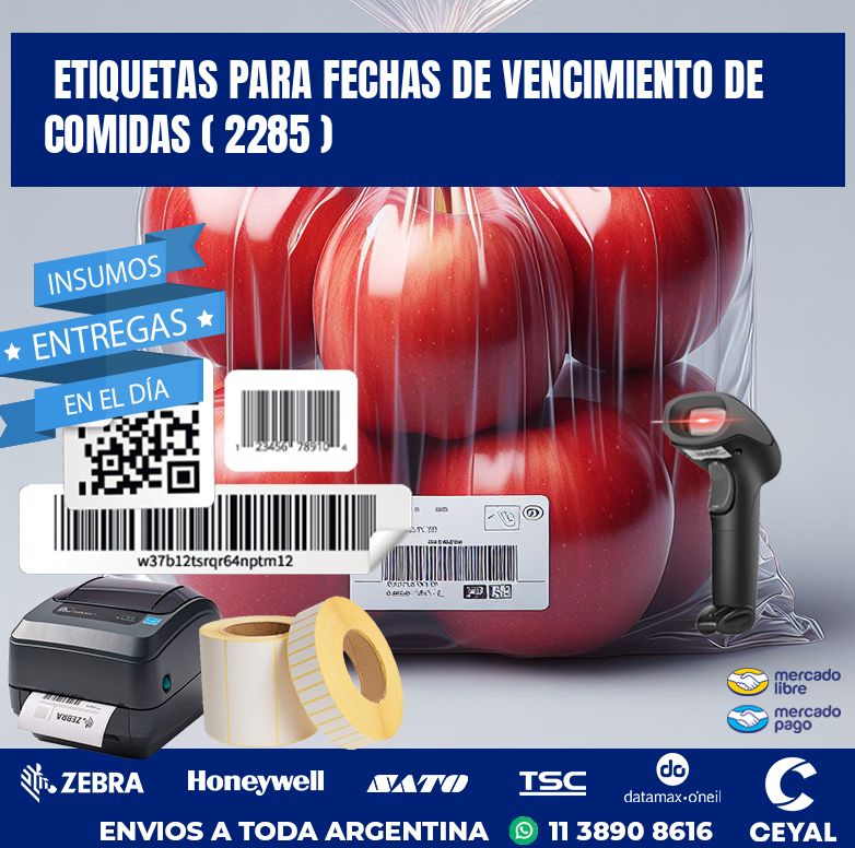 ETIQUETAS PARA FECHAS DE VENCIMIENTO DE COMIDAS ( 2285 )