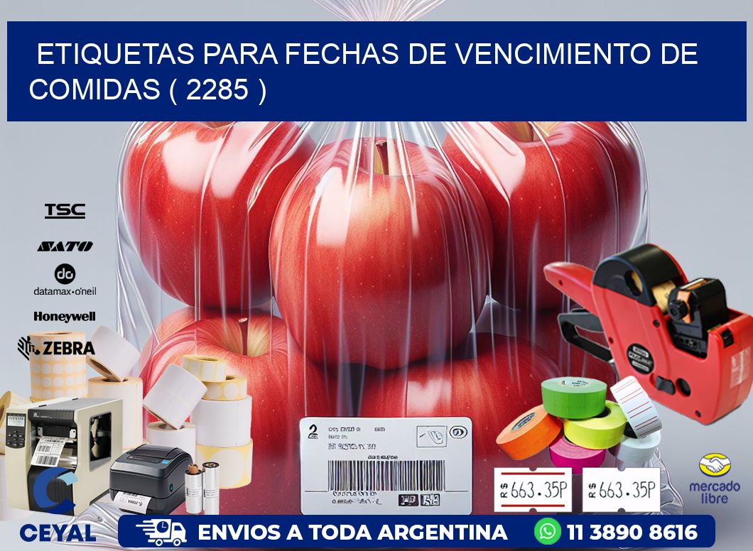 ETIQUETAS PARA FECHAS DE VENCIMIENTO DE COMIDAS ( 2285 )