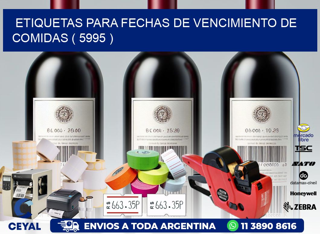 ETIQUETAS PARA FECHAS DE VENCIMIENTO DE COMIDAS ( 5995 )