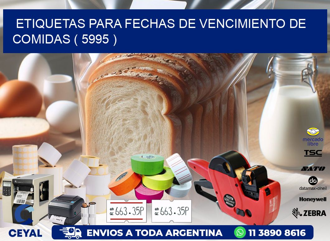 ETIQUETAS PARA FECHAS DE VENCIMIENTO DE COMIDAS ( 5995 )