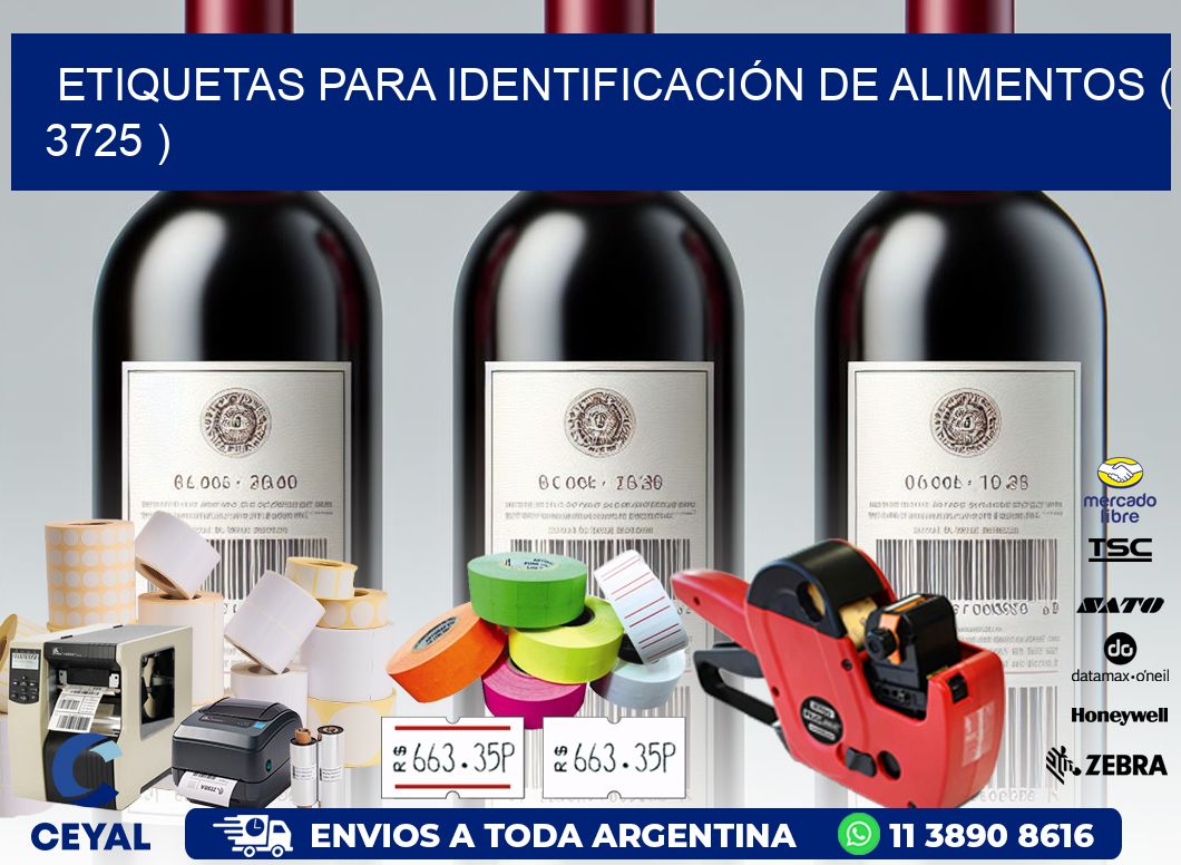 ETIQUETAS PARA IDENTIFICACIÓN DE ALIMENTOS ( 3725 )