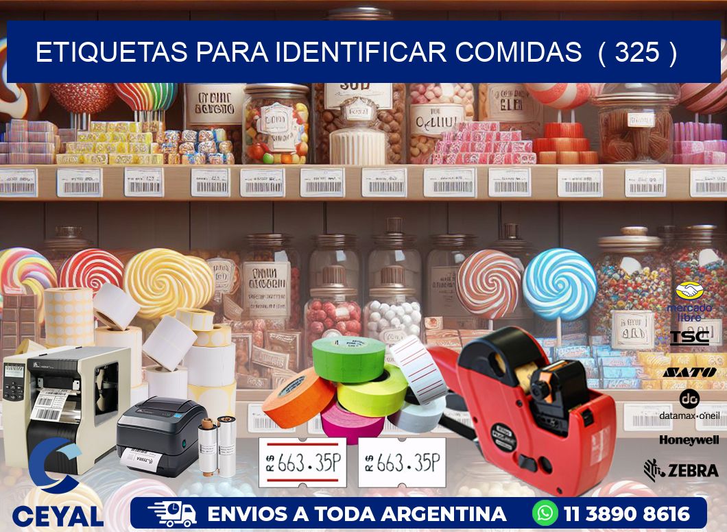 ETIQUETAS PARA IDENTIFICAR COMIDAS  ( 325 )