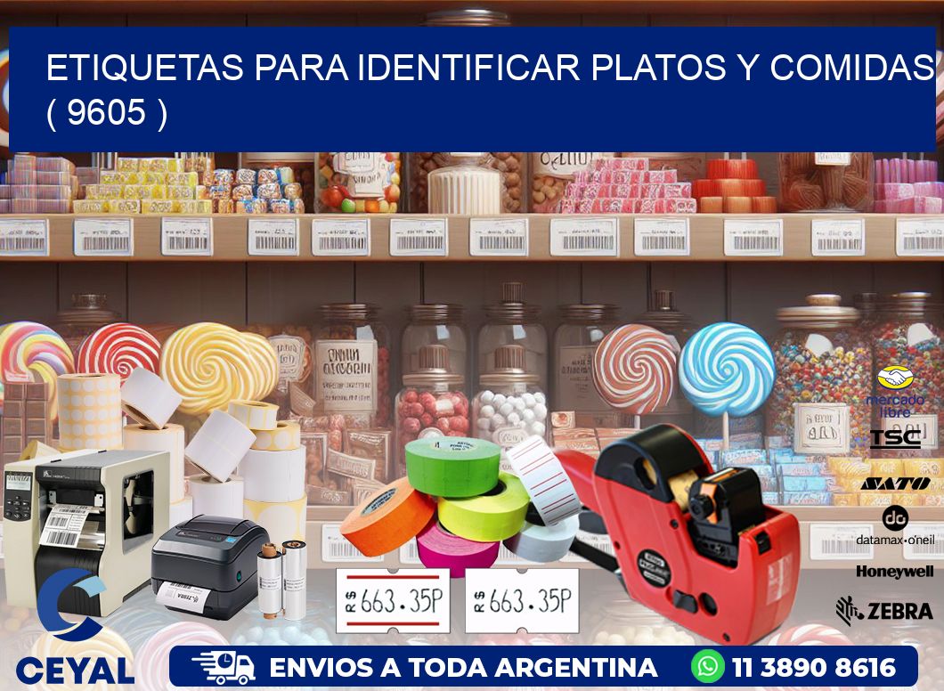 ETIQUETAS PARA IDENTIFICAR PLATOS Y COMIDAS  ( 9605 )