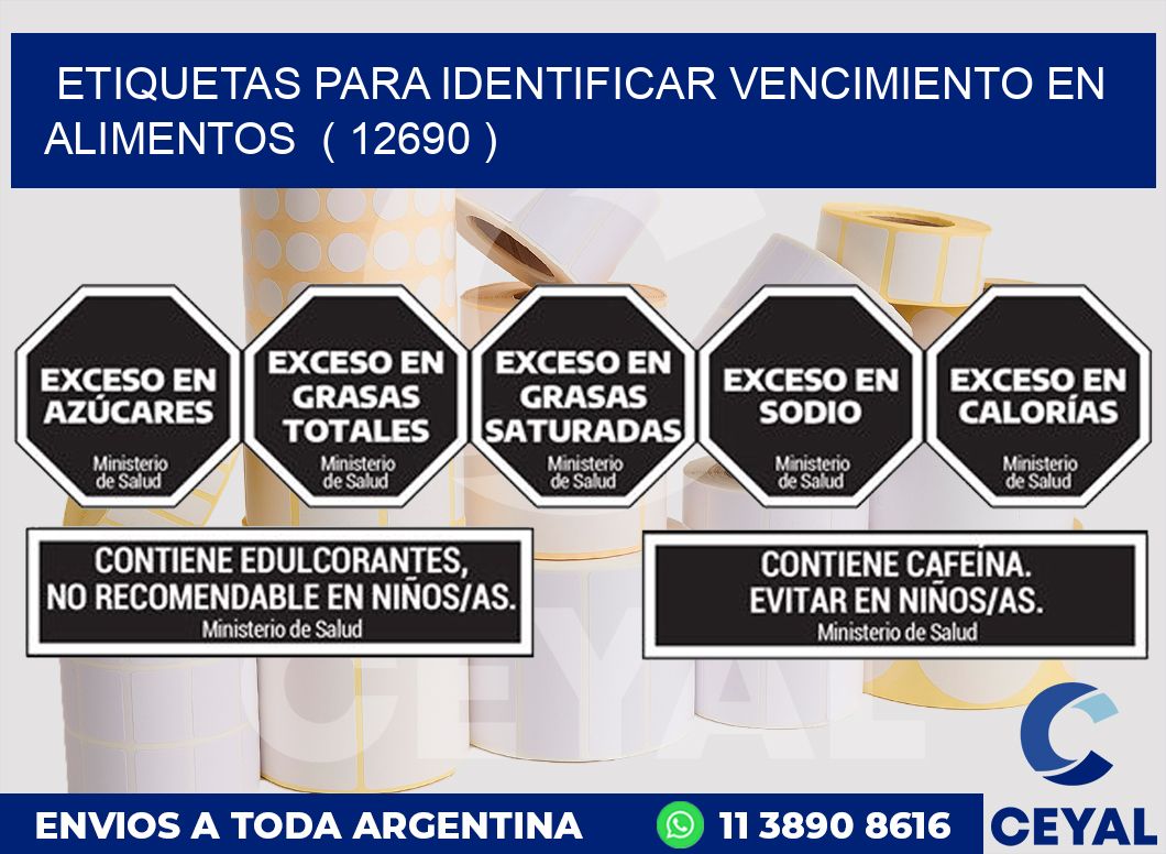 ETIQUETAS PARA IDENTIFICAR VENCIMIENTO EN ALIMENTOS  ( 12690 )