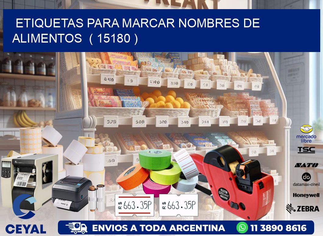 ETIQUETAS PARA MARCAR NOMBRES DE ALIMENTOS  ( 15180 )