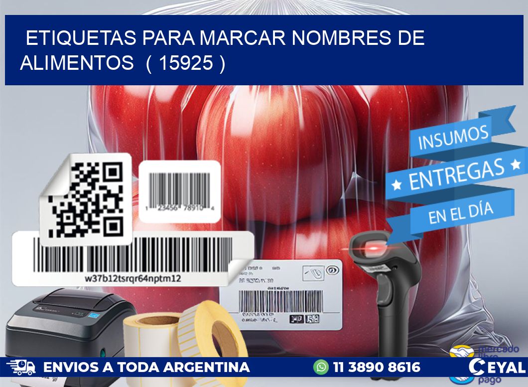 ETIQUETAS PARA MARCAR NOMBRES DE ALIMENTOS  ( 15925 )