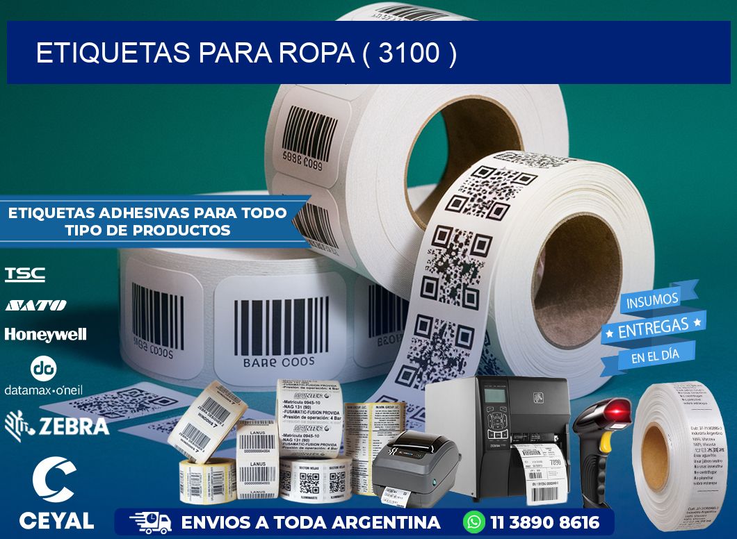 ETIQUETAS PARA ROPA ( 3100 )
