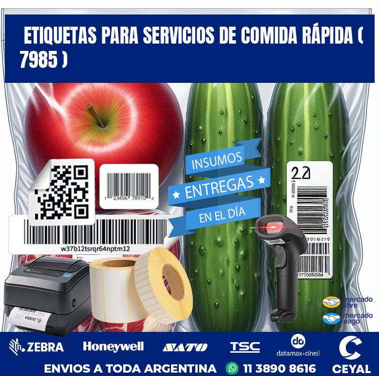 ETIQUETAS PARA SERVICIOS DE COMIDA RÁPIDA ( 7985 )