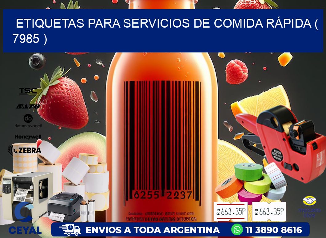 ETIQUETAS PARA SERVICIOS DE COMIDA RÁPIDA ( 7985 )