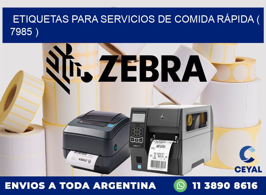 ETIQUETAS PARA SERVICIOS DE COMIDA RÁPIDA ( 7985 )