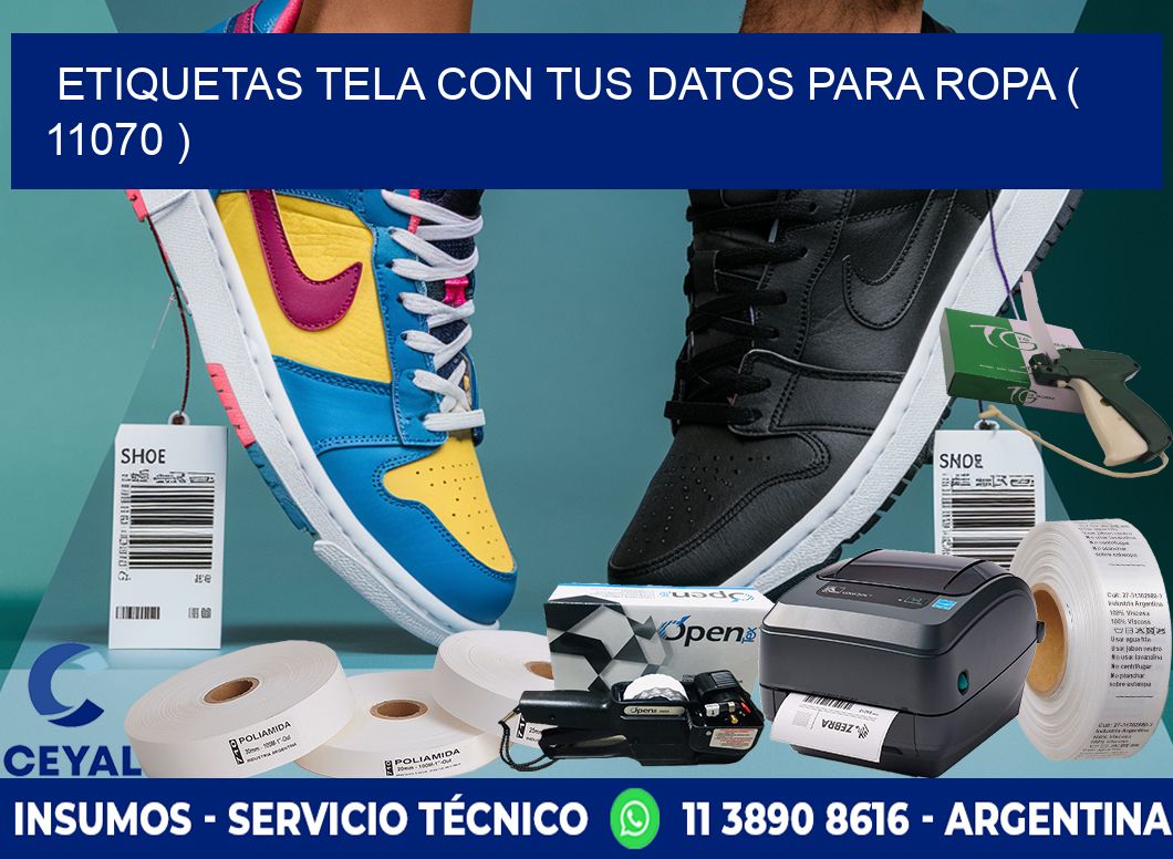 ETIQUETAS TELA CON TUS DATOS PARA ROPA ( 11070 )