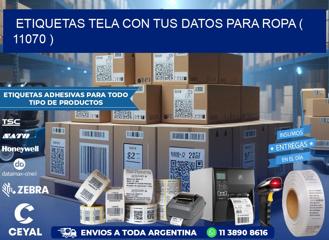 ETIQUETAS TELA CON TUS DATOS PARA ROPA ( 11070 )