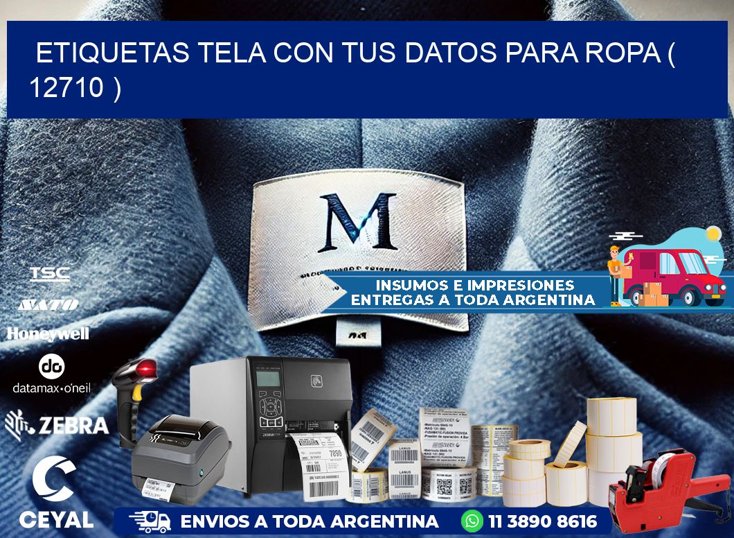 ETIQUETAS TELA CON TUS DATOS PARA ROPA ( 12710 )