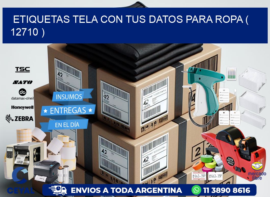 ETIQUETAS TELA CON TUS DATOS PARA ROPA ( 12710 )
