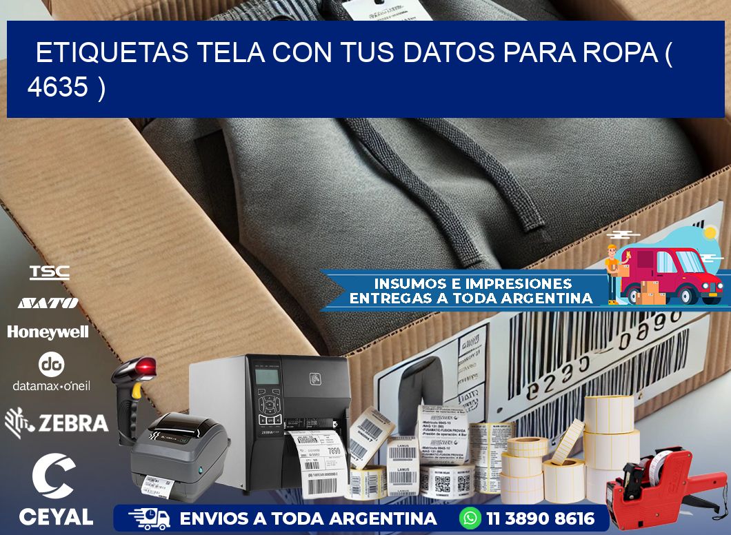 ETIQUETAS TELA CON TUS DATOS PARA ROPA ( 4635 )