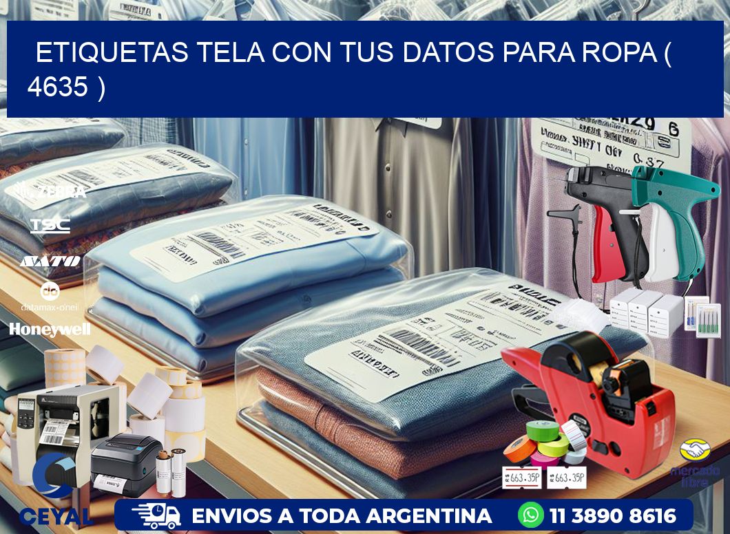 ETIQUETAS TELA CON TUS DATOS PARA ROPA ( 4635 )
