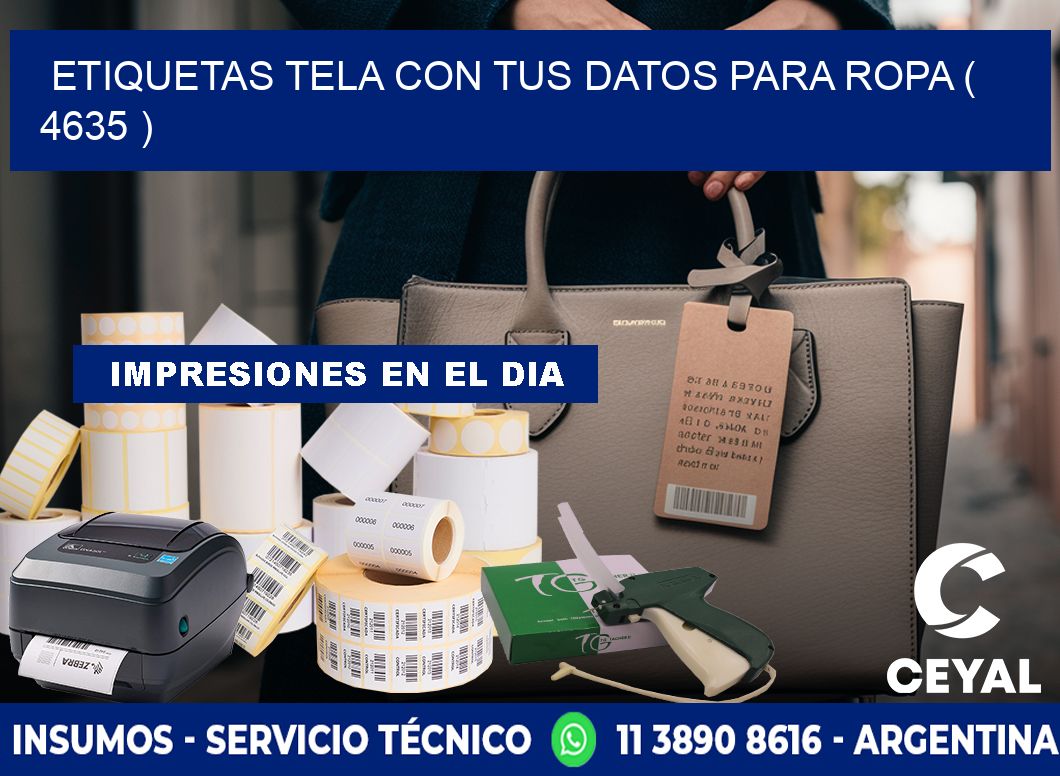 ETIQUETAS TELA CON TUS DATOS PARA ROPA ( 4635 )