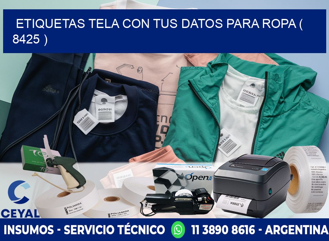 ETIQUETAS TELA CON TUS DATOS PARA ROPA ( 8425 )