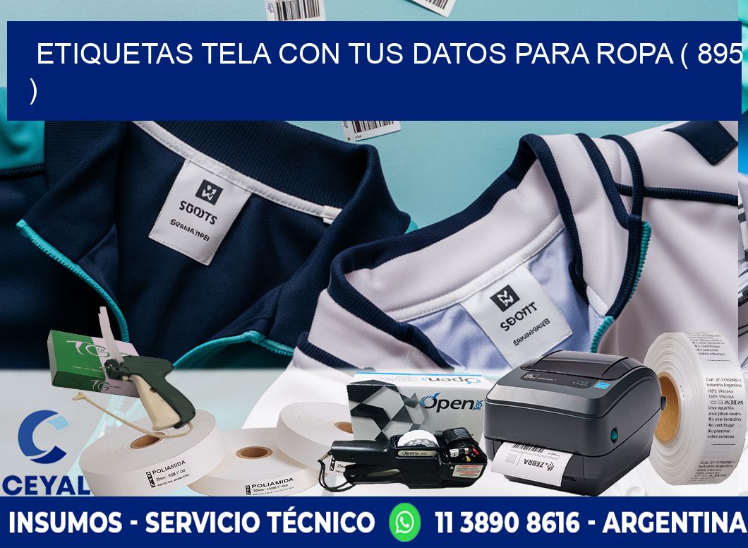 ETIQUETAS TELA CON TUS DATOS PARA ROPA ( 895 )