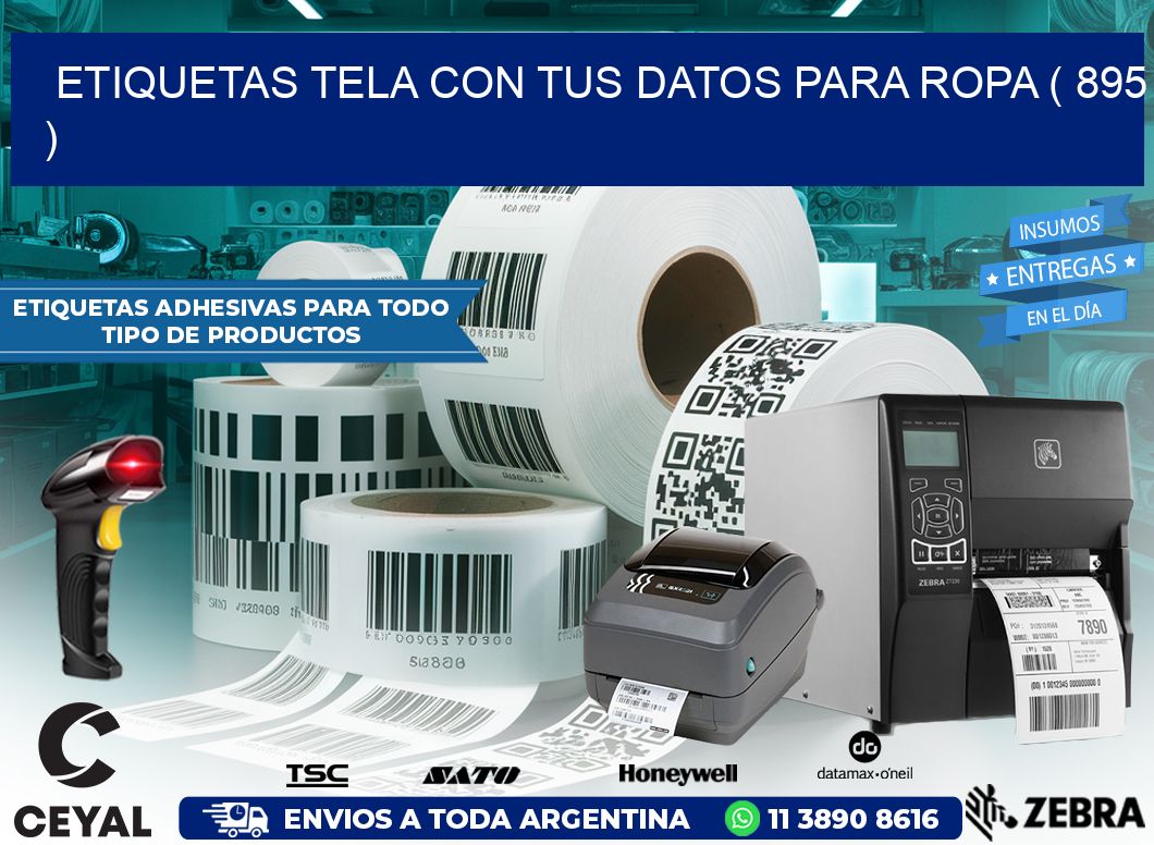 ETIQUETAS TELA CON TUS DATOS PARA ROPA ( 895 )