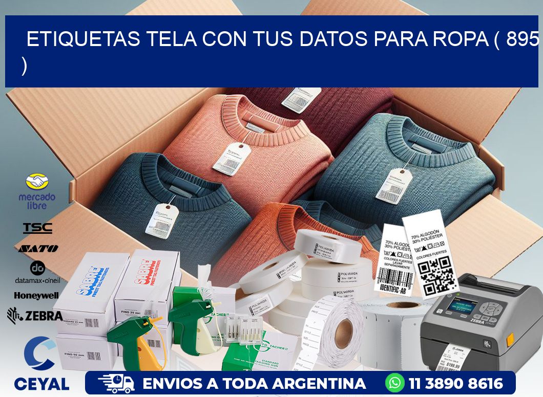 ETIQUETAS TELA CON TUS DATOS PARA ROPA ( 895 )