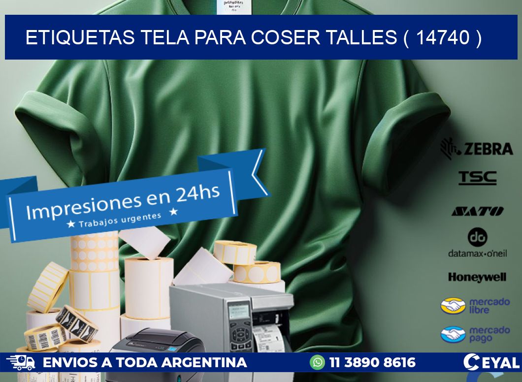 ETIQUETAS TELA PARA COSER TALLES ( 14740 )