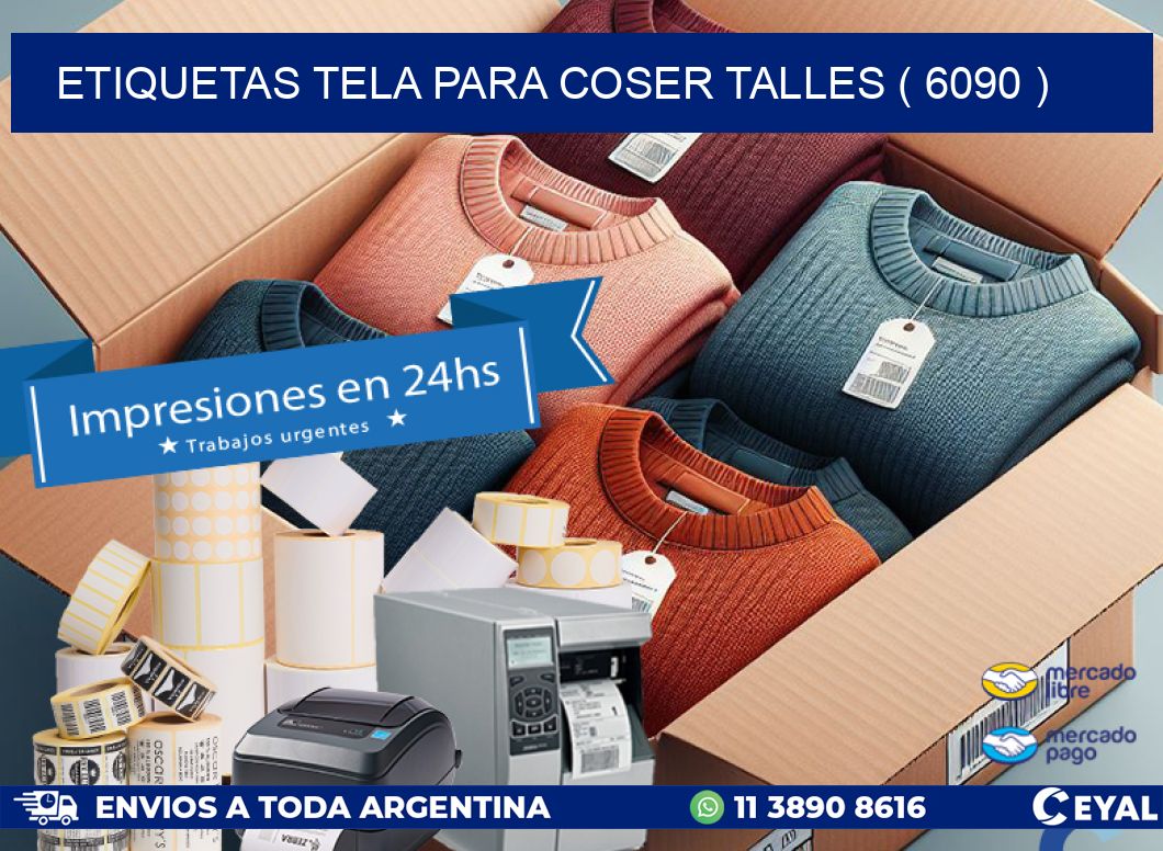 ETIQUETAS TELA PARA COSER TALLES ( 6090 )