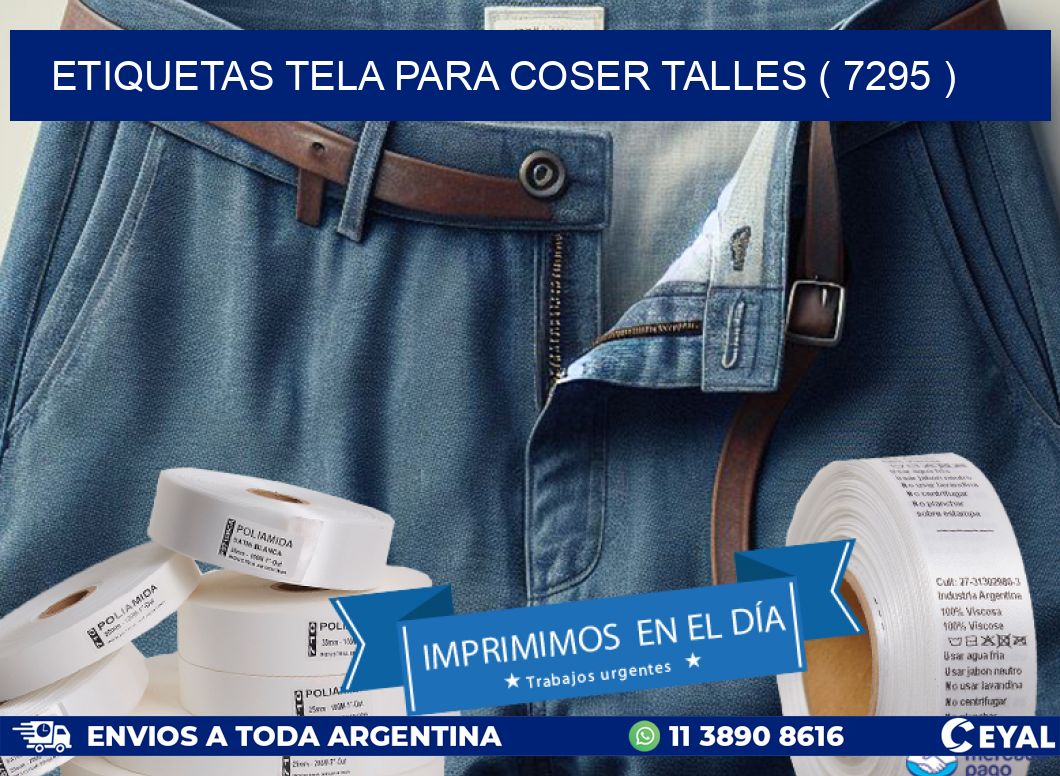 ETIQUETAS TELA PARA COSER TALLES ( 7295 )