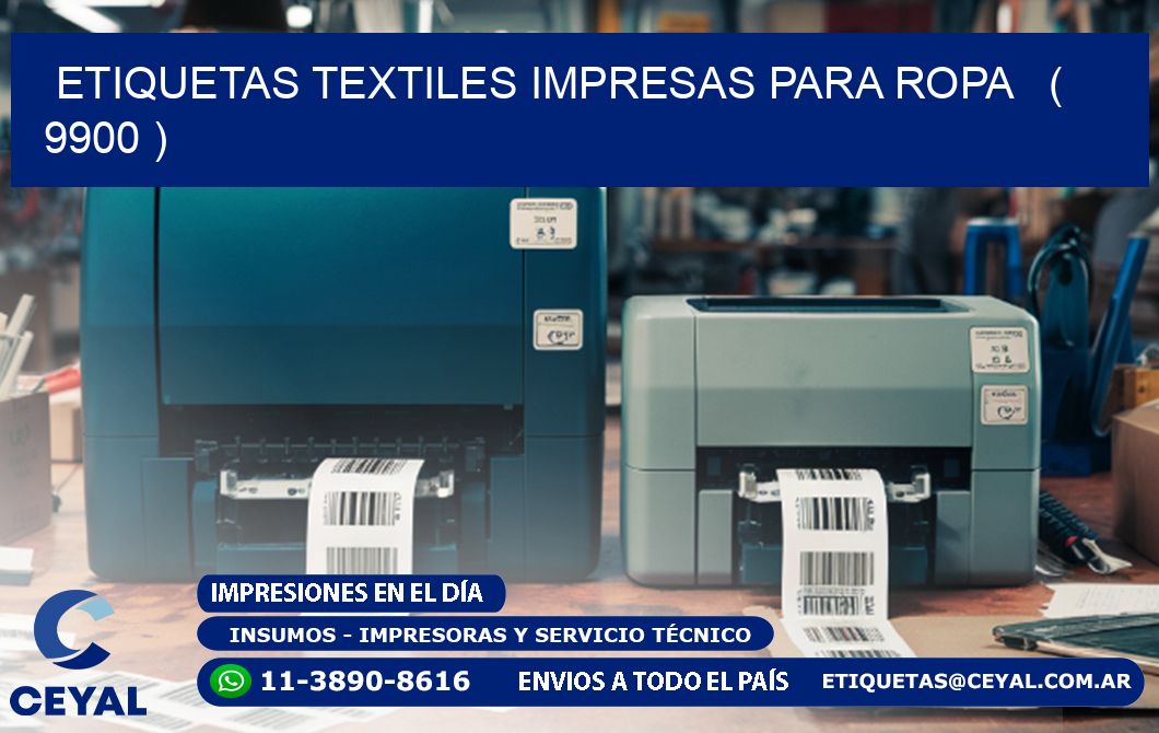 ETIQUETAS TEXTILES IMPRESAS PARA ROPA   ( 9900 )