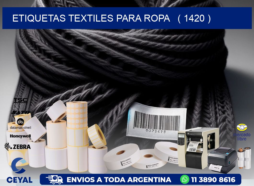 ETIQUETAS TEXTILES PARA ROPA   ( 1420 )