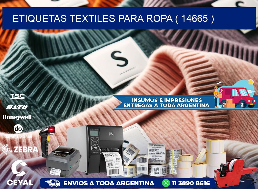 ETIQUETAS TEXTILES PARA ROPA ( 14665 )