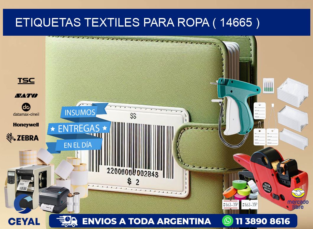 ETIQUETAS TEXTILES PARA ROPA ( 14665 )