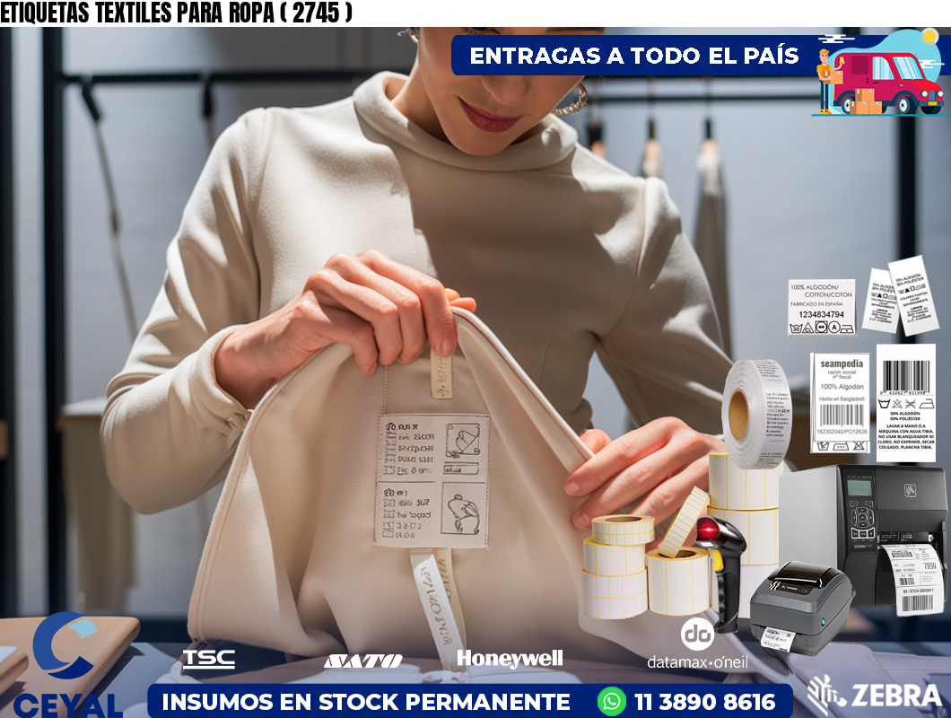 ETIQUETAS TEXTILES PARA ROPA ( 2745 )