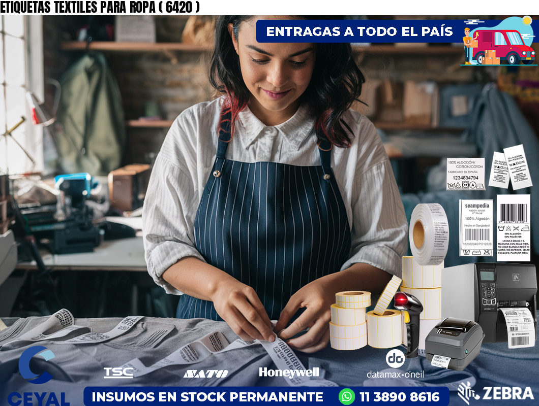 ETIQUETAS TEXTILES PARA ROPA ( 6420 )