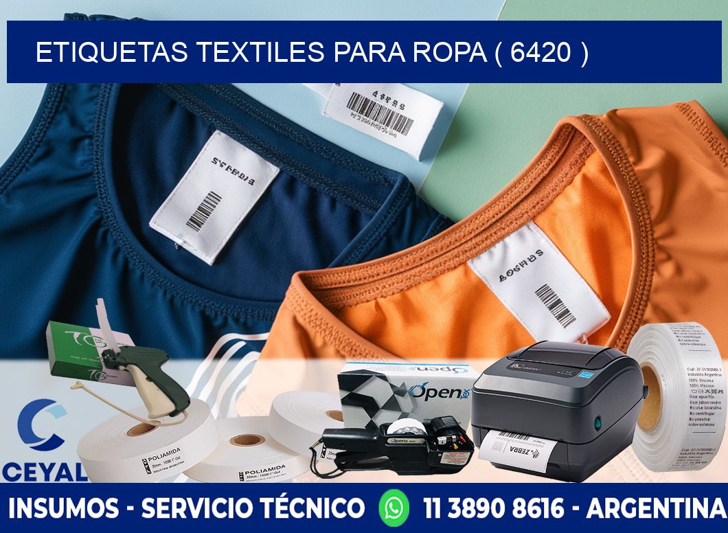 ETIQUETAS TEXTILES PARA ROPA ( 6420 )